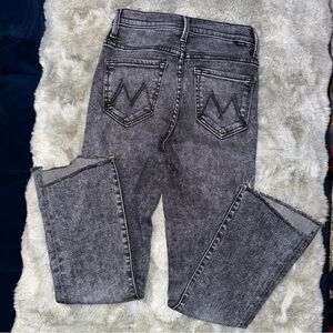 Mother Jeans The Insider Crop Step Fray Train Stop Jeans Size 24